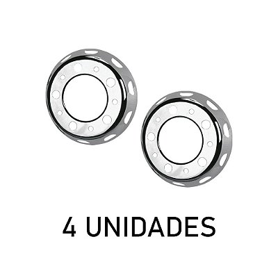 Calota Americana Dianteira Aro 22,5 com Rodoar Aberta - 4 Un