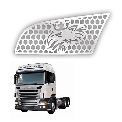 Acabamento Entrada De Ar Inox Scania G/R Highline Streamline