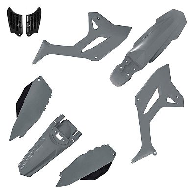 Kit Plástico R1DE CRF 250F 2008 2009 2010 2011 2012 - Cinza