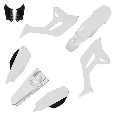 Kit Plástico R1DE CRF 250F 2008 2009 2010 2011 2012 - Branco