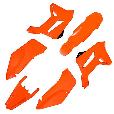 Kit Plástico R1DE XR 250 2008 2009 2010 2011 2012 - Laranja