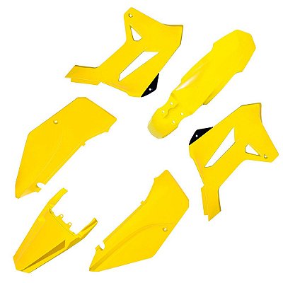 Kit Plástico R1DE XR 250 2008 2009 2010 2011 2012 - Amarelo