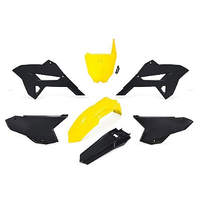 Kit Plástico R1DE CRF 230 2008 2009 2010 2011 - Amarelo Neon