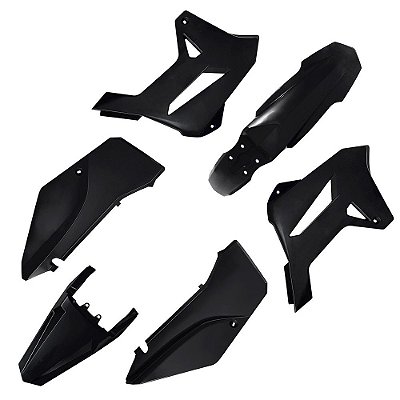 Kit Plástico R1DE XR 250 2008 2009 2010 2011 2012 - Preto