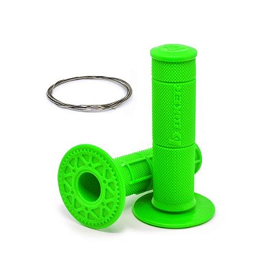 Par Manopla Diamond Waffle (C/ Arame Inox) - Verde Neon