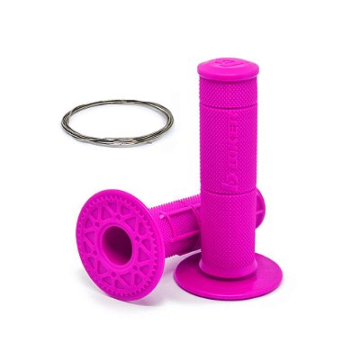 Par Manopla Diamond Waffle (C/ Arame Inox) - Rosa Neon