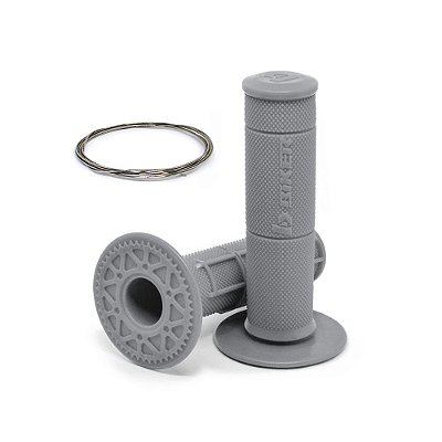 Par Manopla Diamond Waffle (C/ Arame Inox) - Cinza