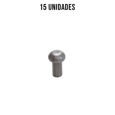 Rebite De Aço 1/2" X 1"- Polido - 15un
