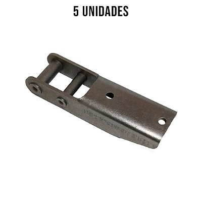 Dobradiça 178mm Polida Para Tampa Carreta Randon - 5un