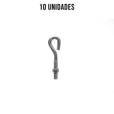 Presilha Pitão Com Porca Zincado Branco - 10un