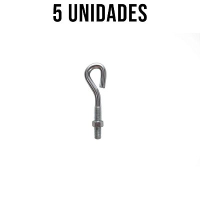 Presilha Pitão Com Porca Zincado Branco - 5un