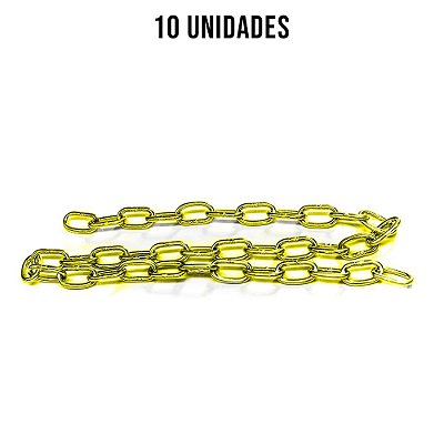 Corrente Galvanizada Amarela Para Carga 6mm X 1,3m - 10un