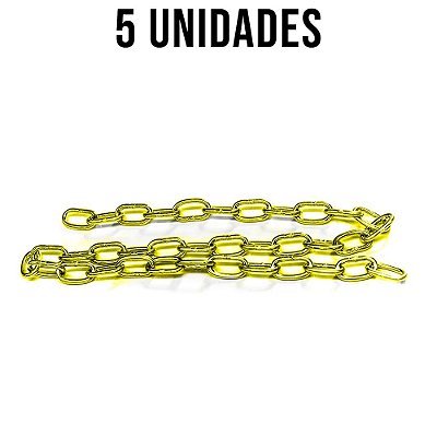 Corrente Galvanizada Amarela Para Carga 6mm X 1,3m - 5un