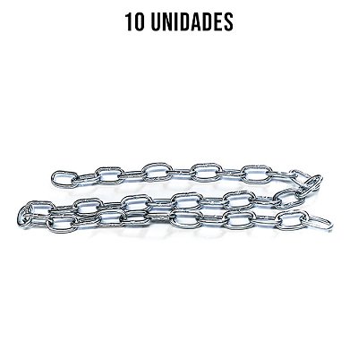 Corrente Galvanizada Branca Para Carga 5,0mm X 1,3m - 10un