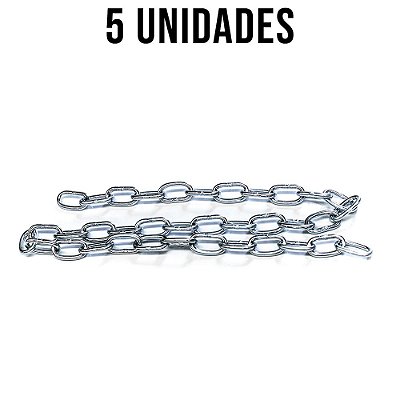 Corrente Galvanizada Branca Para Carga 5,0mm X 1,3m - 5un