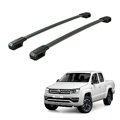 Travessa Teto Amarok Cd 2018 2019 2020 2021 Alumínio Preto