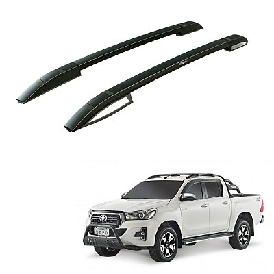 Rack Teto Longarina Hilux 2019 2020 2021 Cd Alumínio Preto