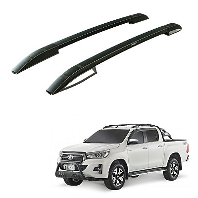 Rack Teto Longarina Hilux 2019 2020 2021 Cd Alumínio Preto