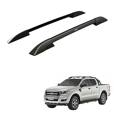 Rack Teto Longarina Ranger 2019 2020 2021 Alumínio Preto