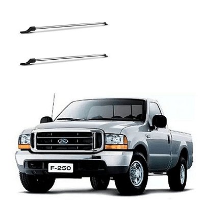 Grade Barra Vidro F250 2007 2008 2009 2010 2011 Cromo Duplo