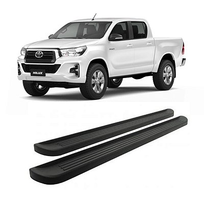 Estribo Hilux 2018 2019 2020 2021 2022 CD Plastico Preto