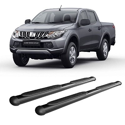 Estribo L200 Triton 2018 2019 2020 2021 2022 CD Oval Preto