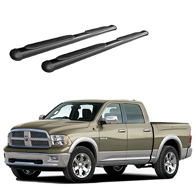 Estribo Dodge RAM 1500 - 2009 2010 2011 2012 CD Oval Preto