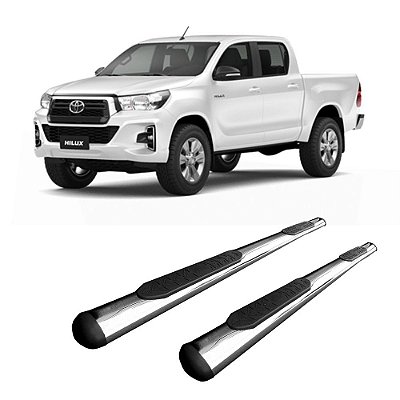 Estribo Hilux 2010 2011 2012 2013 2014 2015 CD Oval Cromo