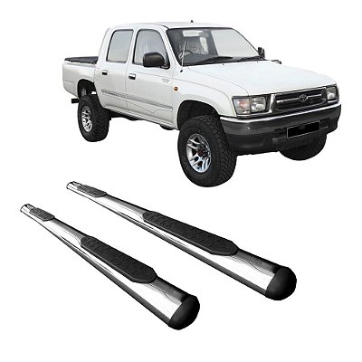 Estribo Hilux 1999 2000 2001 2002 2003 2004 CD Oval Cromo