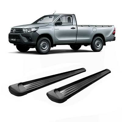 Estribo Hilux 2018 2019 2020 2021 2022 CS Alumínio Preto