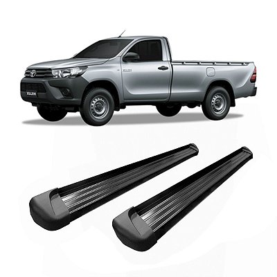 Estribo Hilux 2010 2011 2012 2013 2014 CS Alumínio Preto