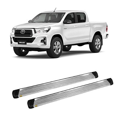 Estribo Hilux 2018 2019 2020 2021 2022 CD Alumínio Polido
