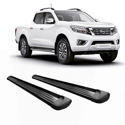 Estribo Frontier NP300 2019 2020 2021 2022 Alumínio Preto