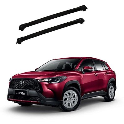 Travessa Rack Teto Corolla Cross 2021 2022 Preto