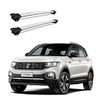 Travessa Rack Teto VW T Cross 2018 2019 2020 2021 Prata