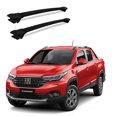 Travessa Rack Teto Strada 2021 2022 Cabine Dupla Preto