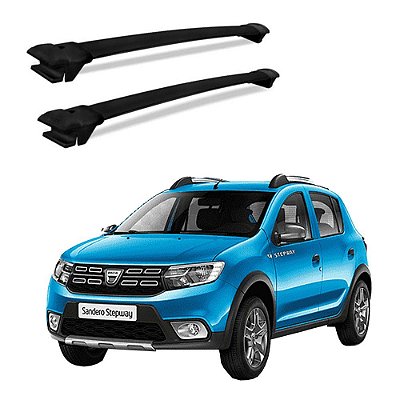 Travessa Rack Teto Sandero Stepway 2020 2021 2022 Preto