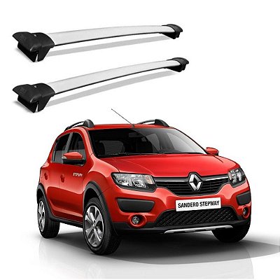 Travessa Rack Teto Sandero Stepway 2013 2014 2015 2016 Prata