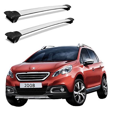 Travessa Rack Teto Peugeot 2008 - 2017 2018 2019 2020 Prata