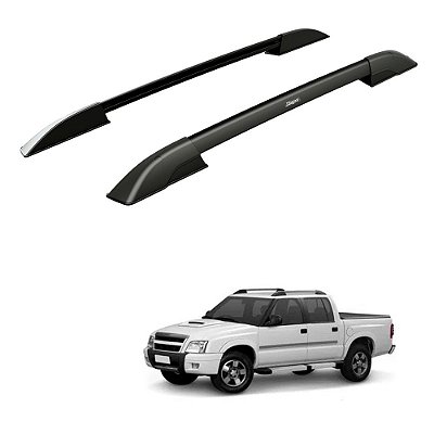 Rack Teto Longarina S10 2009 2010 2011 Cd Alumínio Preto