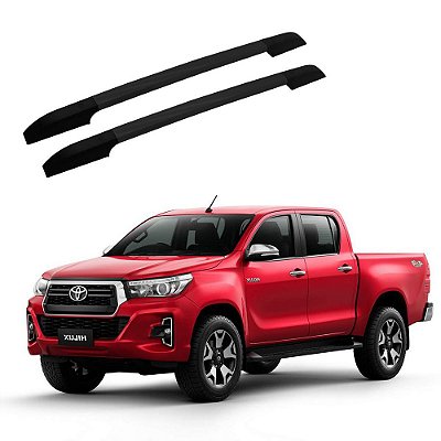 Rack Teto Longarina Hilux 2022 Cabine Dupla Preto Colado