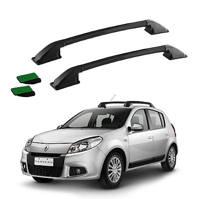 Rack Teto Longarina Sandero 2011 2012 2013 2014 Preto Colado