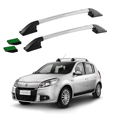 Rack Teto Longarina Sandero 2011 2012 2013 2014 Prata Colado