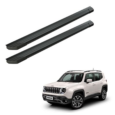 Estribo Renegade 2020 2021 2022 Aluminio Preto