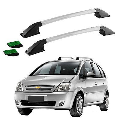 Rack Teto Longarina Meriva 2007 2008 2009 2010 Prata Colado