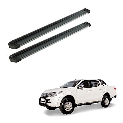 Estribo L200 Triton 2016 2017 Gl/Glx Cd Preto Frente Polida