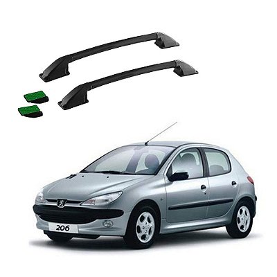 Rack Teto Longarina Peugeot 206 2001 2002 2003 Preto Colado
