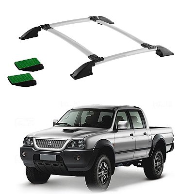 Bagageiro Teto L200 Outdoor 2006 2007 2008 2009 Prata Colado