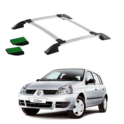 Bagageiro Teto Clio 2018 2019 2020 2021 2022 Prata Colado