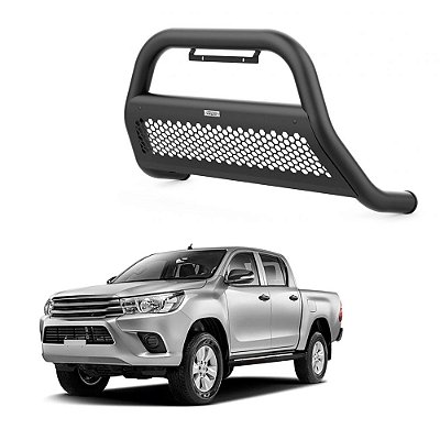 Quebra Mato Hilux 2016 2017 2018 2019 Com Grade Preto